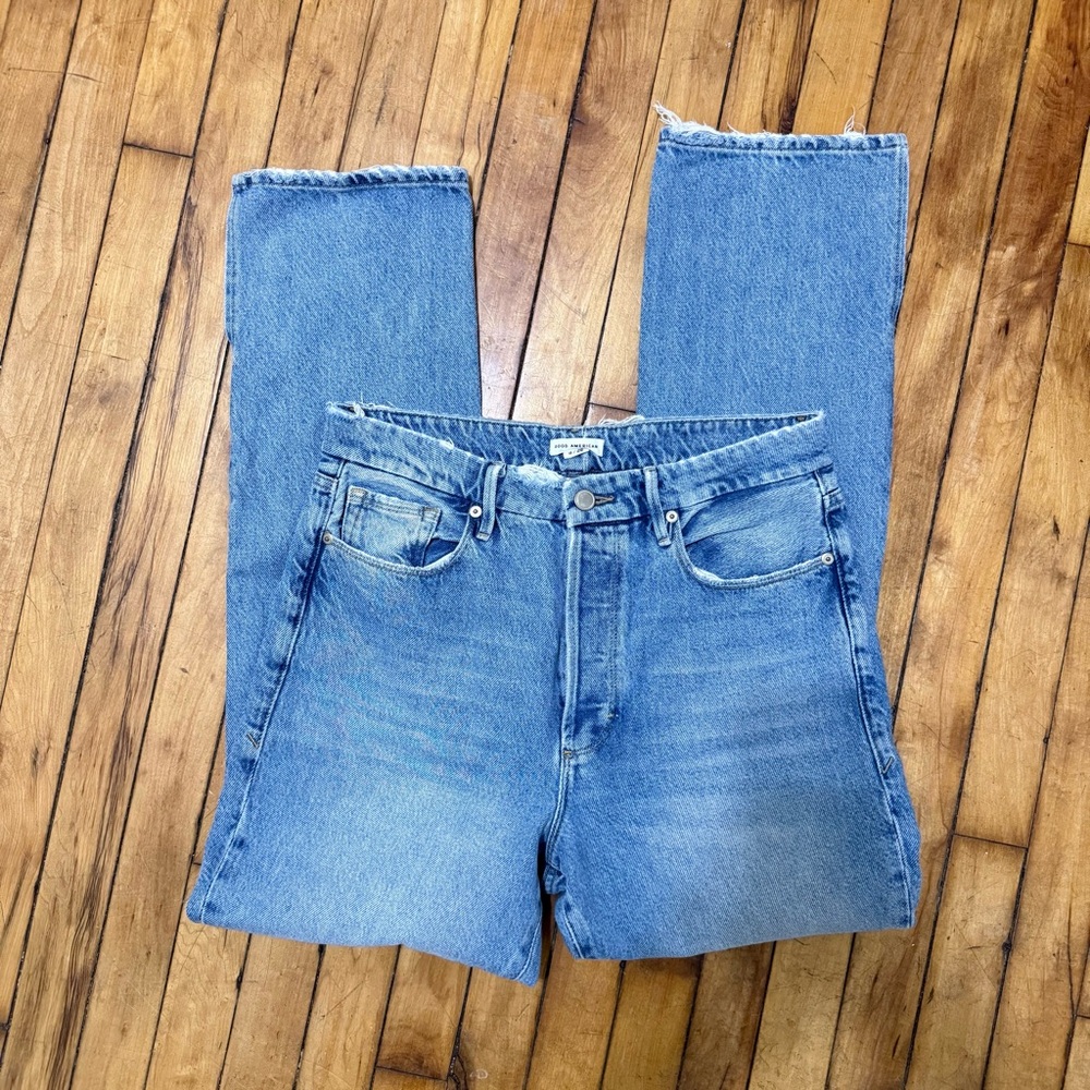 Good American Good Boy Distressed Boyfriend Jeans
